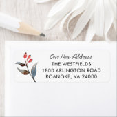 Nieuw huis Kerstbessen Retouradres Etiket (Insitu)