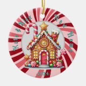 Nieuw huis Kerstcitaat Gingerbread blauw Ornament (Voorkant)