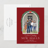 Nieuw huis kerstkaart met verhuisbericht feestdagenkaart (Voorkant / Achterkant)