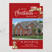 Nieuw huis - Kerstmis aangepaste foto Feestdagenkaart (Voorkant / Achterkant)