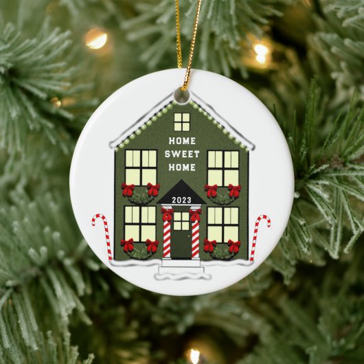 Nieuw Huis Kerstmis Collectible Keramisch Ornament (Boom)