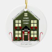 Nieuw Huis Kerstmis Collectible Keramisch Ornament (Voorkant)