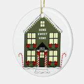 Nieuw Huis Kerstmis Collectible Keramisch Ornament (Links)