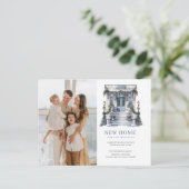 Nieuw Huis Kerstmis Deur Bewegende Foto Feestdagenkaart (Staand voorkant)