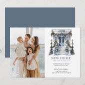 Nieuw Huis Kerstmis Deur Bewegende Foto Feestdagenkaart (Voorkant / Achterkant)