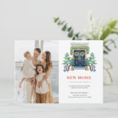 Nieuw Huis Kerstmis Deur Bewegende Foto Feestdagenkaart (Staand voorkant)