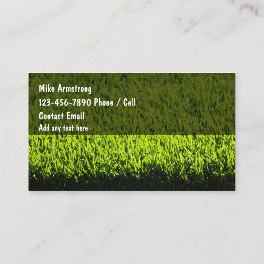Nieuw huis landschapsarchitectuur en grasmaaien visitekaartje (Achterkant)
