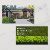 Nieuw huis landschapsarchitectuur en grasmaaien visitekaartje (Voorkant / Achterkant)