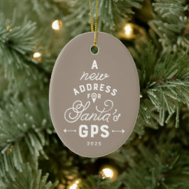Nieuw huis leuk neutraal een foto kerst keramisch ornament