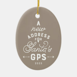 Nieuw huis leuk neutraal een foto kerst keramisch ornament