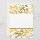 Nieuw huis moderne gouden gebladerte housewarming kaart (Achterkant)