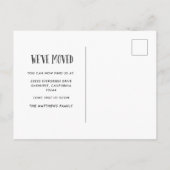 Nieuw huis, nieuw geluk verhuisbericht ansichtkaar aankondigingskaart (Achterkant)