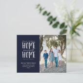 Nieuw huis, nieuw geluk verhuisbericht ansichtkaar aankondigingskaart (Staand voorkant)