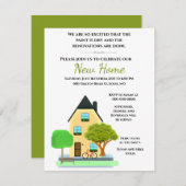 Nieuw huis open huis / Housewarming Party Kaart (Voorkant / Achterkant)