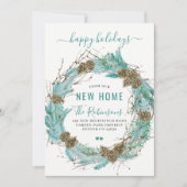 Nieuw huis Prettige Feestdagen verhuizing Aankondiging (Voorkant)