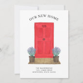 Nieuw huis Rode deur verplaatsen Aankondiging (Voorkant)