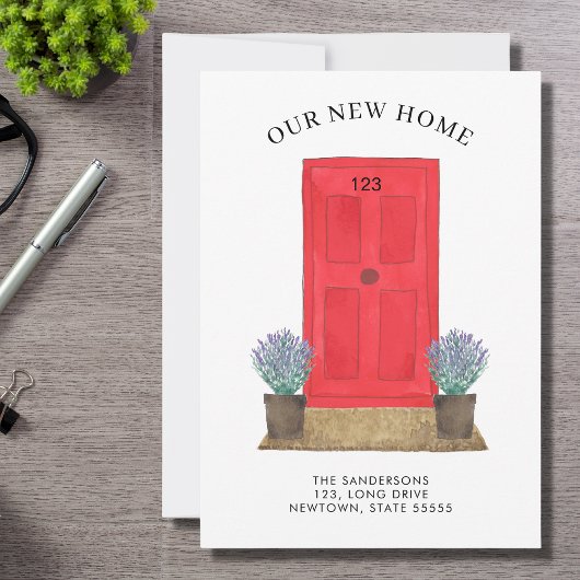 Nieuw huis Rode deur verplaatsen Aankondiging