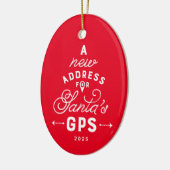 Nieuw huis schattig rood een foto kerst keramisch ornament (Links)