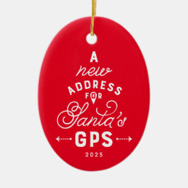 Nieuw huis schattig rood een foto kerst keramisch ornament