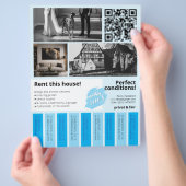 Nieuw huis te huur - stroken afscheuren flyer (Hand)