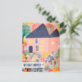 Nieuw huis verhuisaankondiging wijzigingsadres Swe Briefkaart (Staand voorkant)