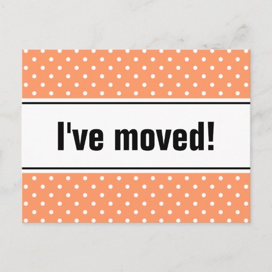 Nieuw huis verhuizen briefkaart koraal en witte po (Voorkant)