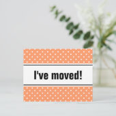 Nieuw huis verhuizen briefkaart koraal en witte po (Staand voorkant)