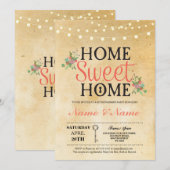 Nieuw huis verwarming Zoete Thuis Sleutel Uitnodig Kaart (Voorkant / Achterkant)