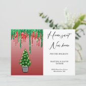 Nieuw huis voor de Feestdagen Aankondiging Kaart (Staand voorkant)