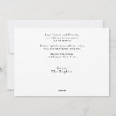 Nieuw huis voor de Feestdagen Aankondiging Kaart (Achterkant)