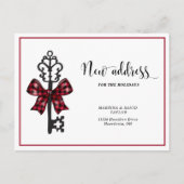 Nieuw huis voor de Feestdagen Adresaankondiging Briefkaart (Voorkant)