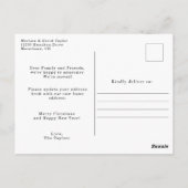 Nieuw huis voor de Feestdagen Adresaankondiging Briefkaart (Achterkant)