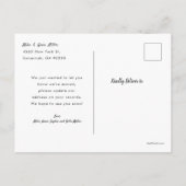 Nieuw huis voor de feestdagen Bewegende Aankondigi Uitnodiging Briefkaart (Achterkant)