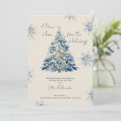 Nieuw huis voor de Feestdagen Christmas Moving Feestdagenkaart (Staand voorkant)