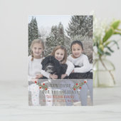Nieuw huis voor de Feestdagen Foto aankondiging (Staand voorkant)