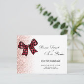 Nieuw huis voor de Feestdagen Kerstaankondiging Briefkaart (Staand voorkant)