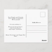 Nieuw huis voor de Feestdagen Kerstaankondiging Briefkaart (Achterkant)