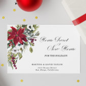 Nieuw huis voor de Feestdagen Kerstaankondiging Briefkaart