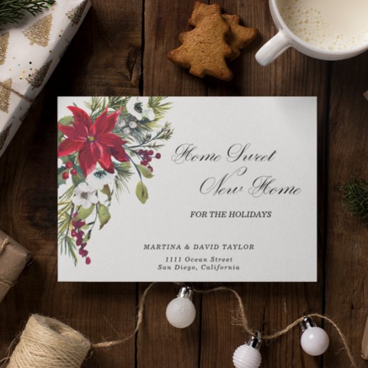 Nieuw huis voor de Feestdagen Kerstaankondiging Briefkaart