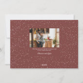 Nieuw huis voor de feestdagen Maroon Christmas Mov Feestdagenkaart (Achterkant)