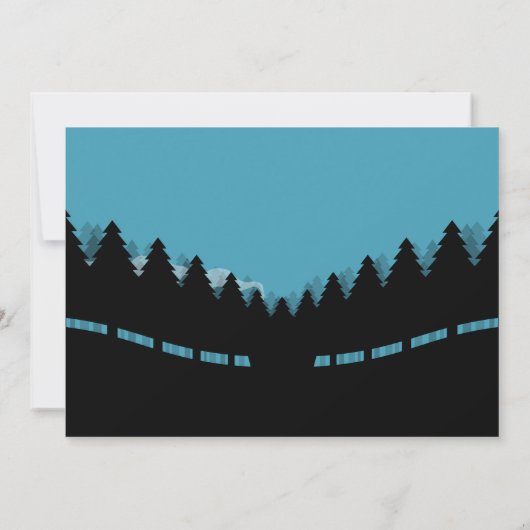 Nieuw huis voor de feestdagen met huis in het bos kaart (Achterkant)