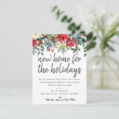 Nieuw huis voor de feestdagen Moving Announcement  Aankondiging (Staand voorkant)