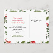 Nieuw huis voor de Feestdagen Notenkraker Aankondigingskaart (Achterkant)