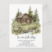 Nieuw huis voor de Feestdagen Rustic Housewarming Aankondigingskaart (Voorkant)
