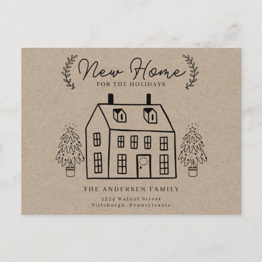 Nieuw huis voor de Feestdagen Rustic Kraft (Voorkant)