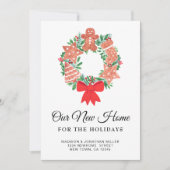 Nieuw huis voor de Feestdagen verhuizen Aankondiging (Voorkant)