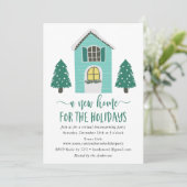 Nieuw huis voor de Feestdagen Virtual Housewarming Kaart (Staand voorkant)