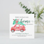 Nieuw huis voor de kerstboom Feestdagen verhuizen Aankondiging (Staand voorkant)