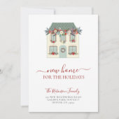 Nieuw huis voor de kerstvakantie verhuizen aankondiging (Voorkant)