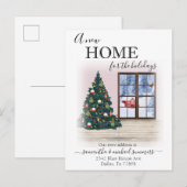 Nieuw huis voor Feestdagen Waterverf Aankondigingskaart (Voorkant / Achterkant)